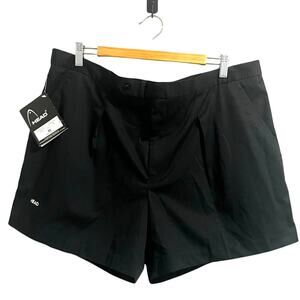 Vintage Deadstock HEAD Tennis Short Shorts 80s 90s Mens 5" Inseam w/Pleats Black